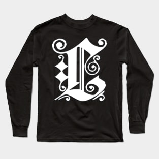 Silver Letter L Long Sleeve T-Shirt